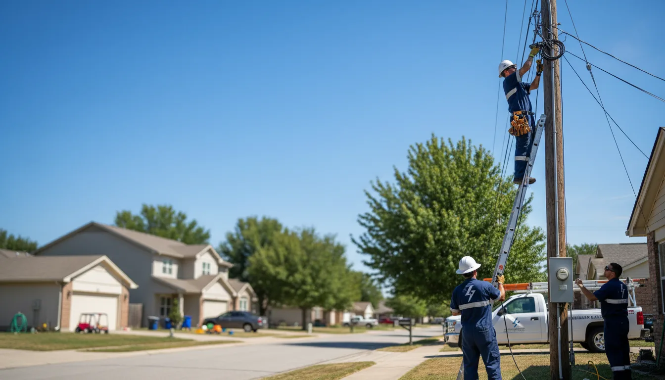 Residential electrician providing installation services in Troy Grove, IL